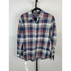 Chaps Performance Button Up Shirt Men's Large Long Sleeve Multicolor Plaid